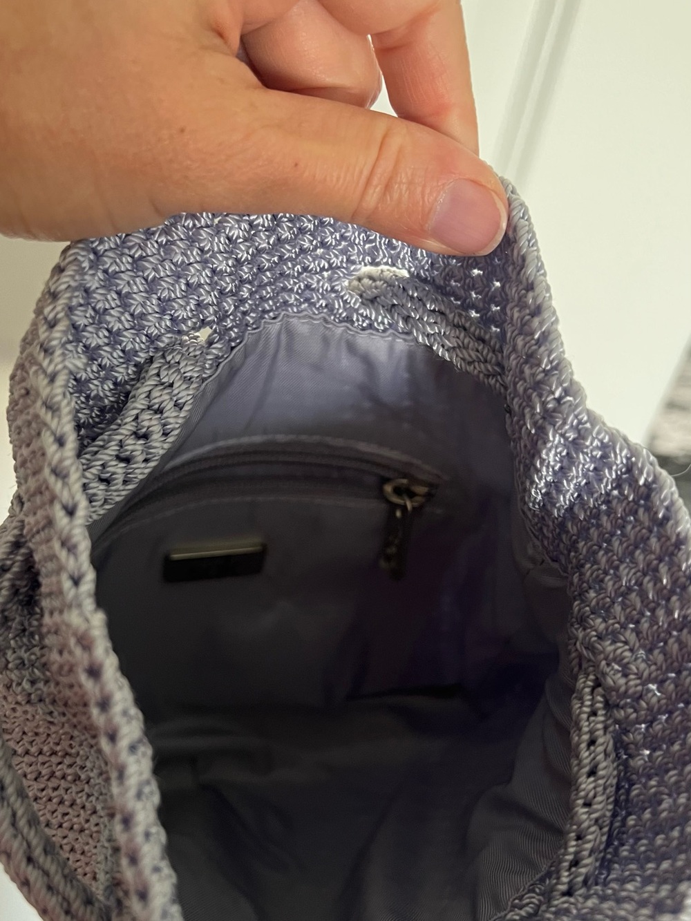 The Sak Lavender Knit Drawstring Mini Shoulder Bag - Picture 2 of 3